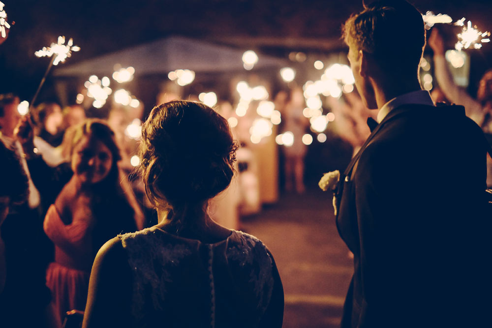 Wedding Couple Being Celebrated